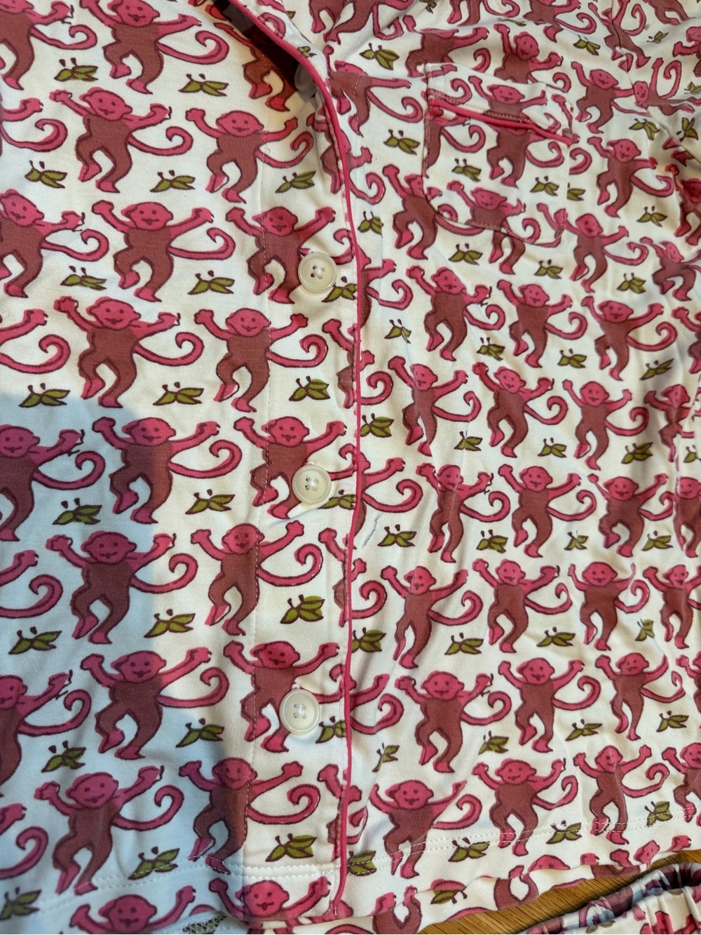 Roller Rabbit Oink Monkey Pajama Set - Picture 3 of 4